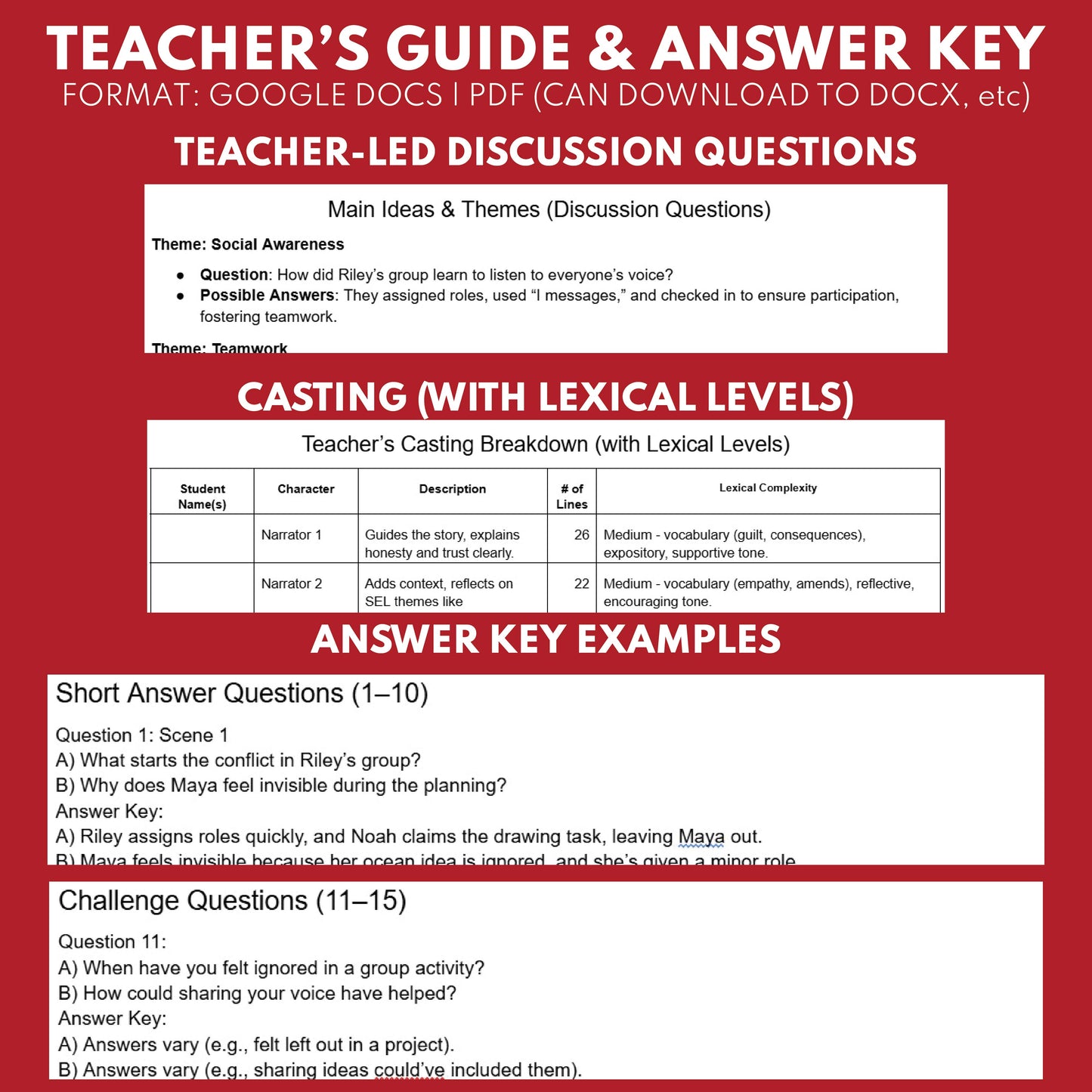 Teamwork SEL Readers Theater Script for Grades 3-5 | "Team Talk" | CASEL - ["Grades 3-5","Social Emotional Learning"]