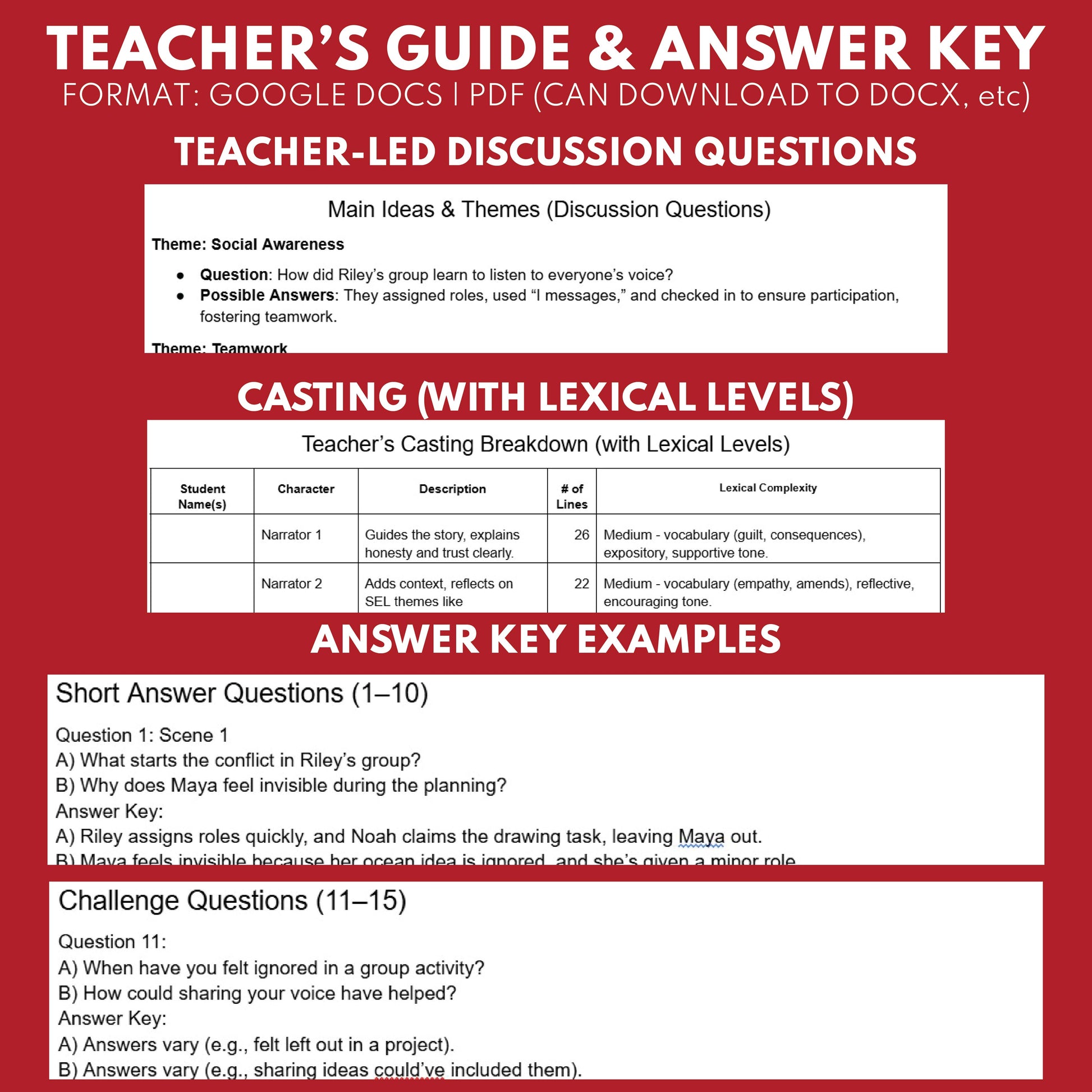 Teamwork SEL Readers Theater Script for Grades 3-5 | "Team Talk" | CASEL - ["Grades 3-5","Social Emotional Learning"]