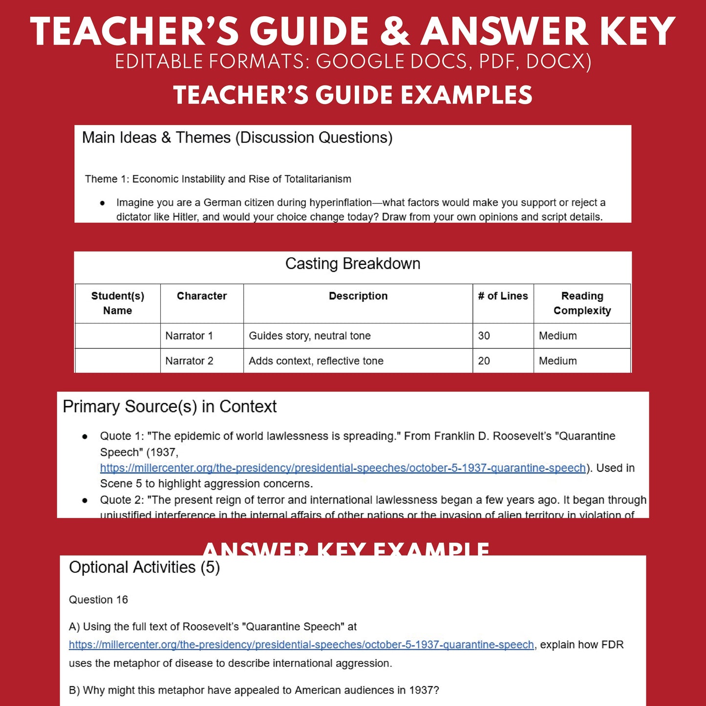 Causes of WWII & Pre-War U.S. Readers Theater Script (Grades 11-12) - ["100% FREE","Grades 9-12","U.S. History - WWII"]