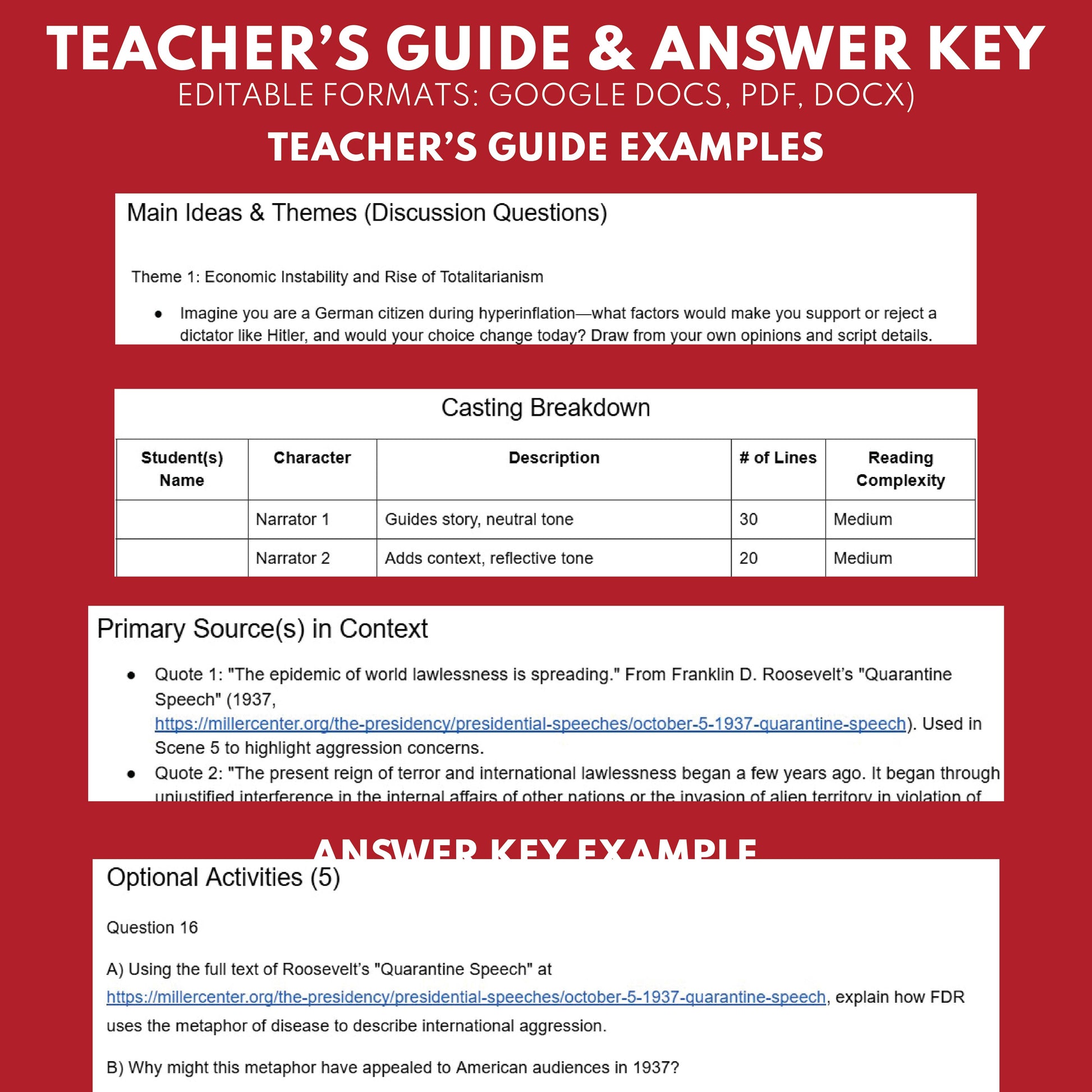 Causes of WWII & Pre-War U.S. Readers Theater Script (Grades 11-12) - ["100% FREE","Grades 9-12","U.S. History - WWII"]
