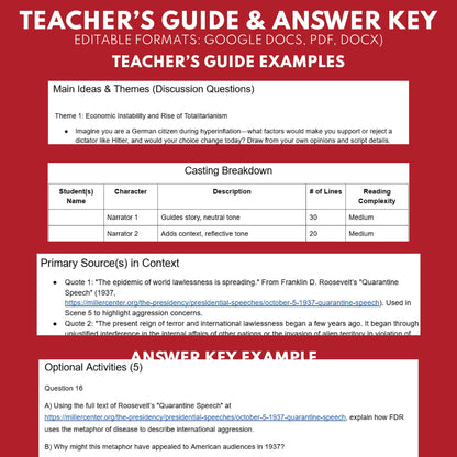 Causes of WWII & Pre-War U.S. Readers Theater Script (Grades 11-12) - ["100% FREE","Grades 9-12","U.S. History - WWII"]