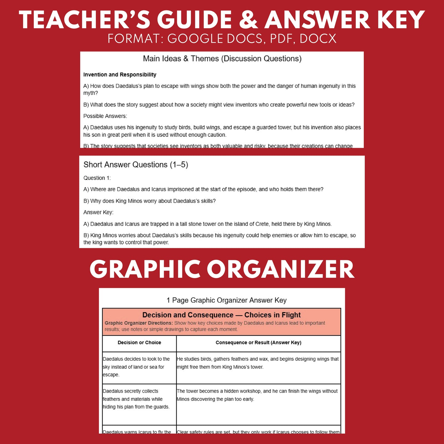 Greek Myths Series Audio Lesson E01 Daedalus and Icarus | Greek Mythology