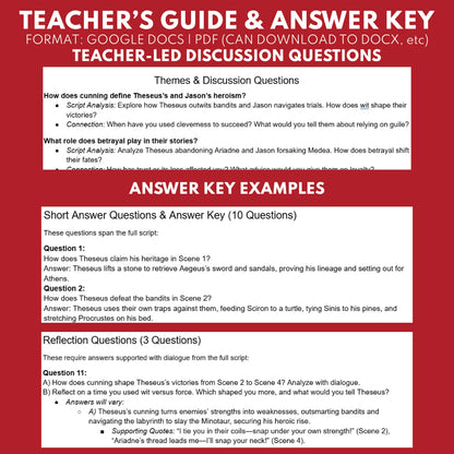 Theseus & Jason Reader's Theater Script | Demigods | Greek Mythology - ["Grades 6-8","Grades 9-12","Greek Demigods","Greek Mythology","Greek Mythology for Google Classroom"]