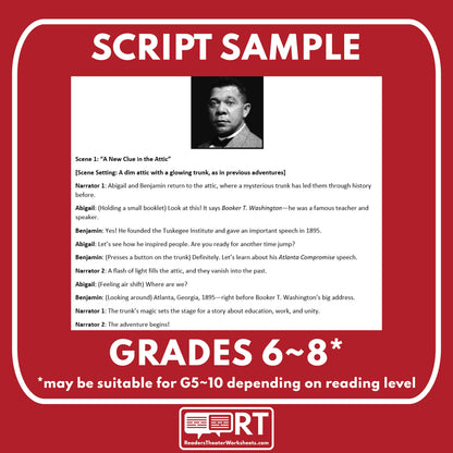 Booker T. Washington | BHM | Readers Theater Script - ["BHM","Civil Rights","Grades 6-8","Historical Figures","Primary Source Incl."]