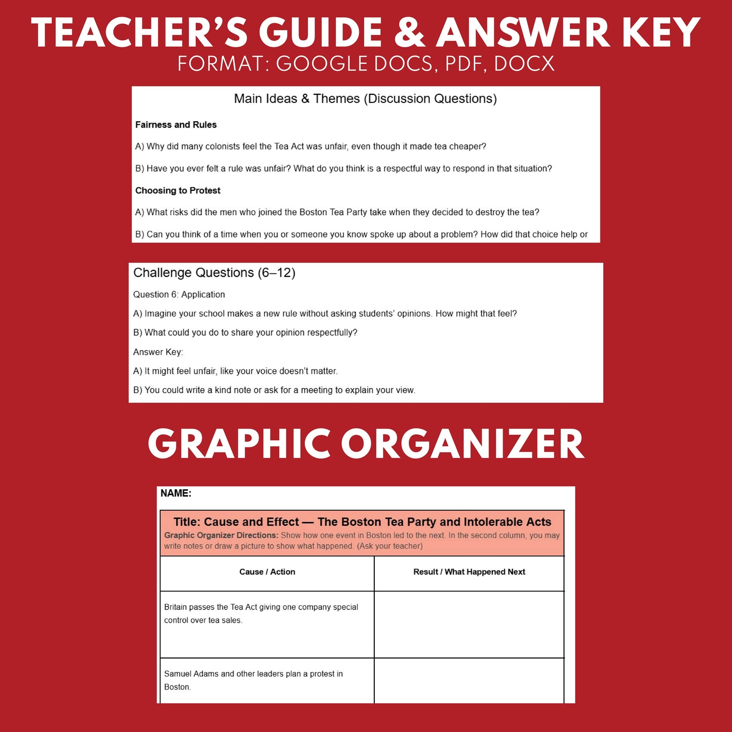 Free! Revolutionary War Audio Lesson | The Boston Tea Party and Intolerable Acts