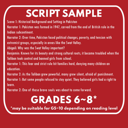 Malala Yousafzai | Civil Rights Leader | Readers Theater Script - ["Civil Rights","Grades 6-8","Historical Figures","Primary Source Incl."]
