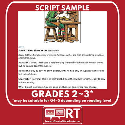 The Elves and the Shoemaker | Reader's Theater Script | Brothers Grimm - ["Brother Grimm Fairy Tale","Fairy Tale","Grades 3-5"]