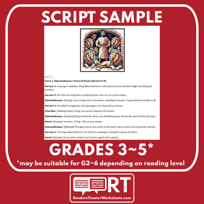 Daniel and the Lions’ Den Biblical Reader's Theater Script - ["Biblical Figure","Grades 3-5"]