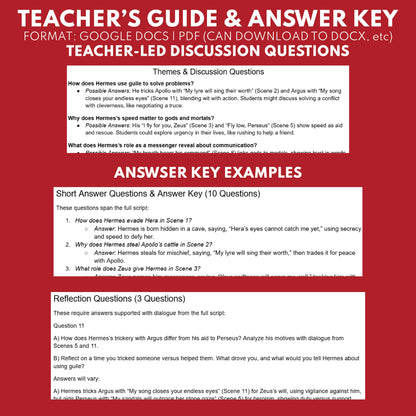 Hermes Reader's Theater Script | The Olympians | Greek Mythology - ["Grades 6-8","Grades 9-12","Greek Mythology","Greek Mythology for Google Classroom"]