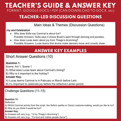 Carnival in Brazil | Holiday Readers Theater Script for Grades 3 to 5 - ["Grades 3-5","Holidays Around the World","Small Groups"]
