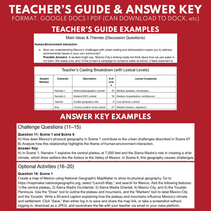 Free Mexico Readers Theater Script | Geography & Social Studies Class - ["100% FREE","Geography","Grades 6-8","Grades 9-12","Self-Graded Quiz"]