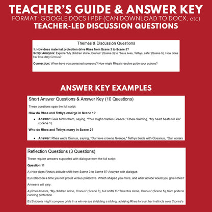 Rhea & Tethys Reader's Theater Script | Titan Gods | Greek Mythology - ["Grades 6-8","Grades 9-12","Greek Mythology","Greek Mythology for Google Classroom","Titan Gods"]