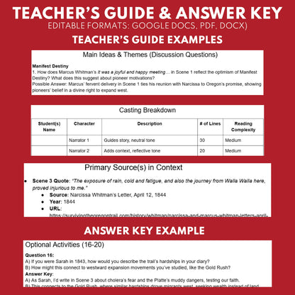 Oregon Trail Readers Theater Script | Grades 6‑8 - ["Grades 6-8","U.S. History - Westward Expansion (1801\u202f\u2013\u202f1861)"]