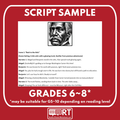George Washington Carver | BHM | Readers Theater Script - ["BHM","Civil Rights","Grades 6-8","Historical Figures","Primary Source Incl."]