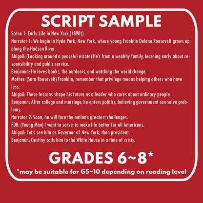 Franklin D. Roosevelt U.S. President | Historical Figure Readers Theater Script - ["Historical Figures","Primary Source Incl.","U.S. President"]