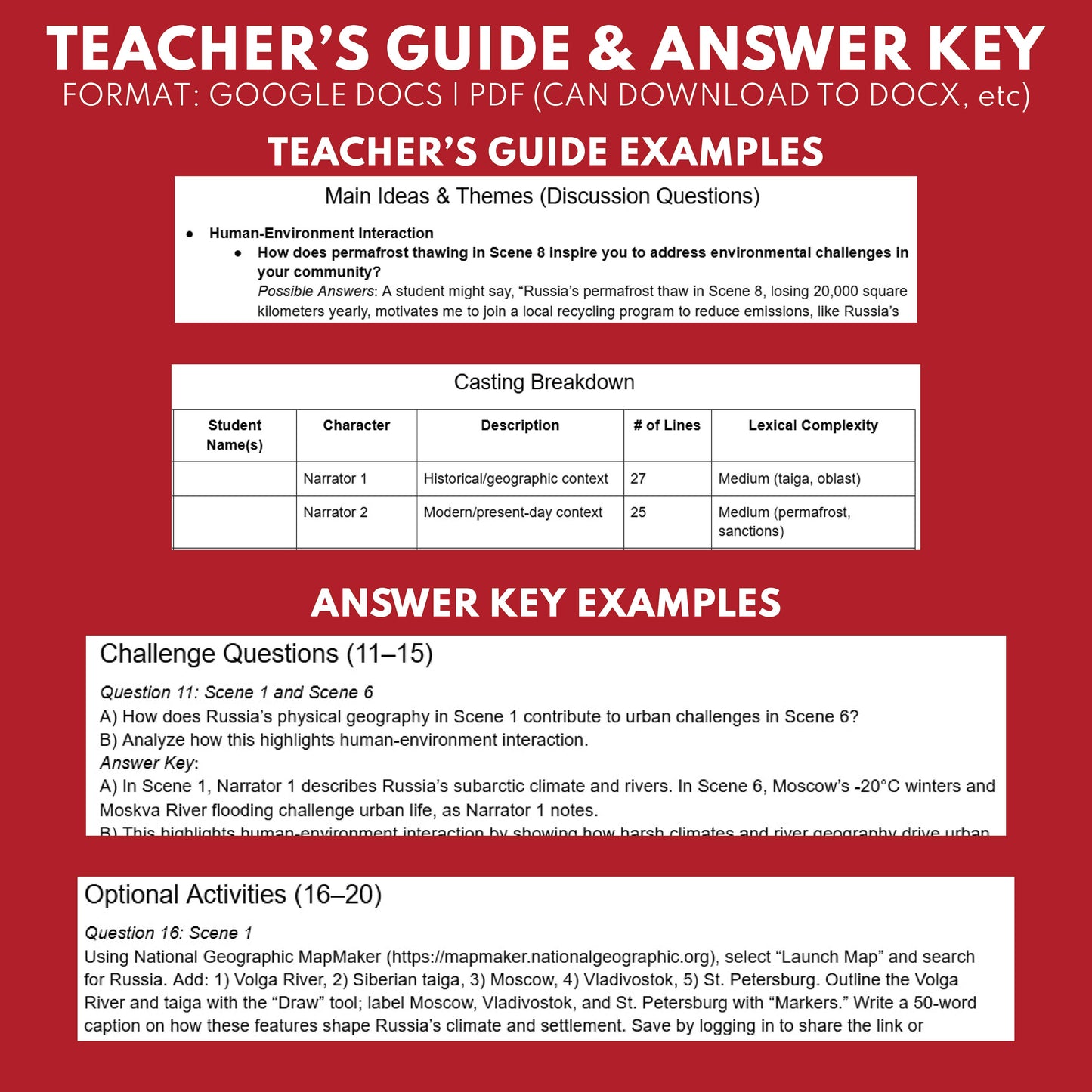 Russia Readers Theater Script | Geography & Social Studies Class - ["Geography","Grades 6-8","Grades 9-12","Self-Graded Quiz"]