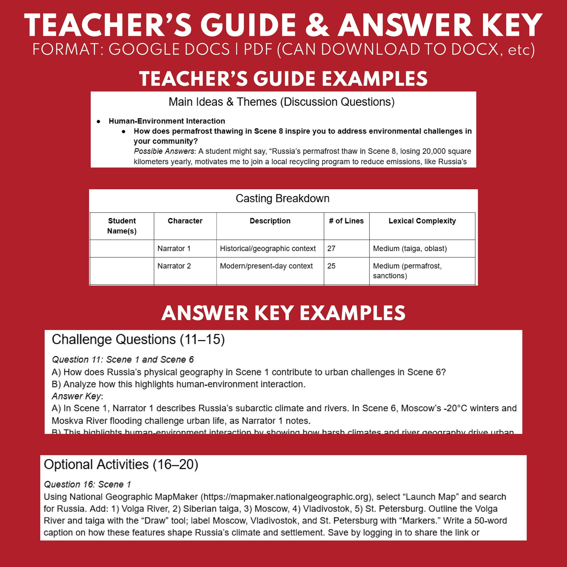 Russia Readers Theater Script | Geography & Social Studies Class - ["Geography","Grades 6-8","Grades 9-12","Self-Graded Quiz"]