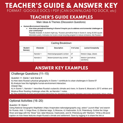 Russia Readers Theater Script | Geography & Social Studies Class - ["Geography","Grades 6-8","Grades 9-12","Self-Graded Quiz"]