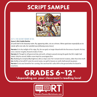 The Secret Name of Ra & Distant Goddess Tefnut | Reader’s Theater Script | Egyptian Mythology - ["Egyptian Mythology","Grades 6-8","Grades 9-12"]