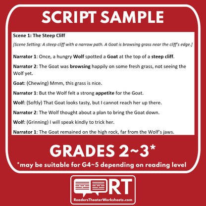 The Wolf and the Goat | Reader's Theater Script | Aesop's Fable - ["Aesop's Fable","Grades 3-5","Small Groups"]