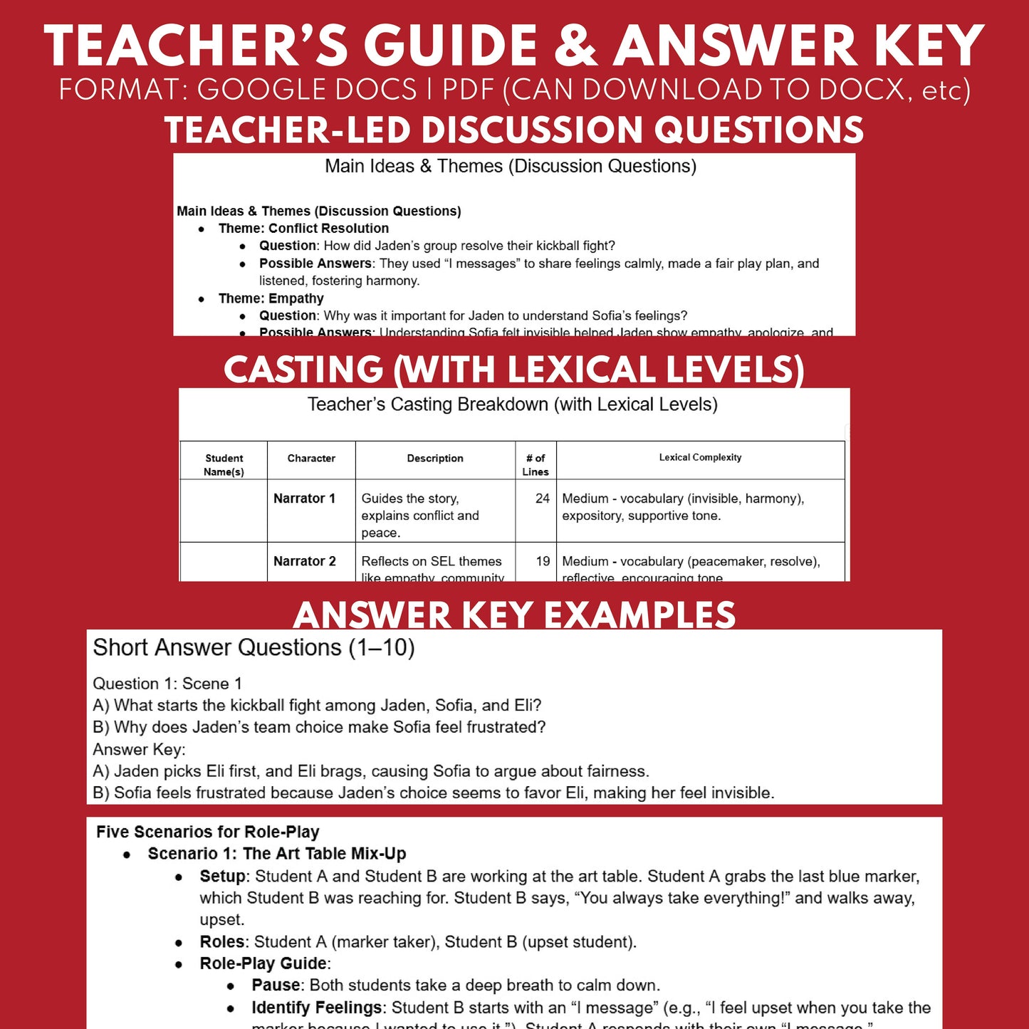Conflict Resolution SEL Readers Theater Script for Grades 3-5 | "Peacemaker" - ["Grades 3-5","Social Emotional Learning"]