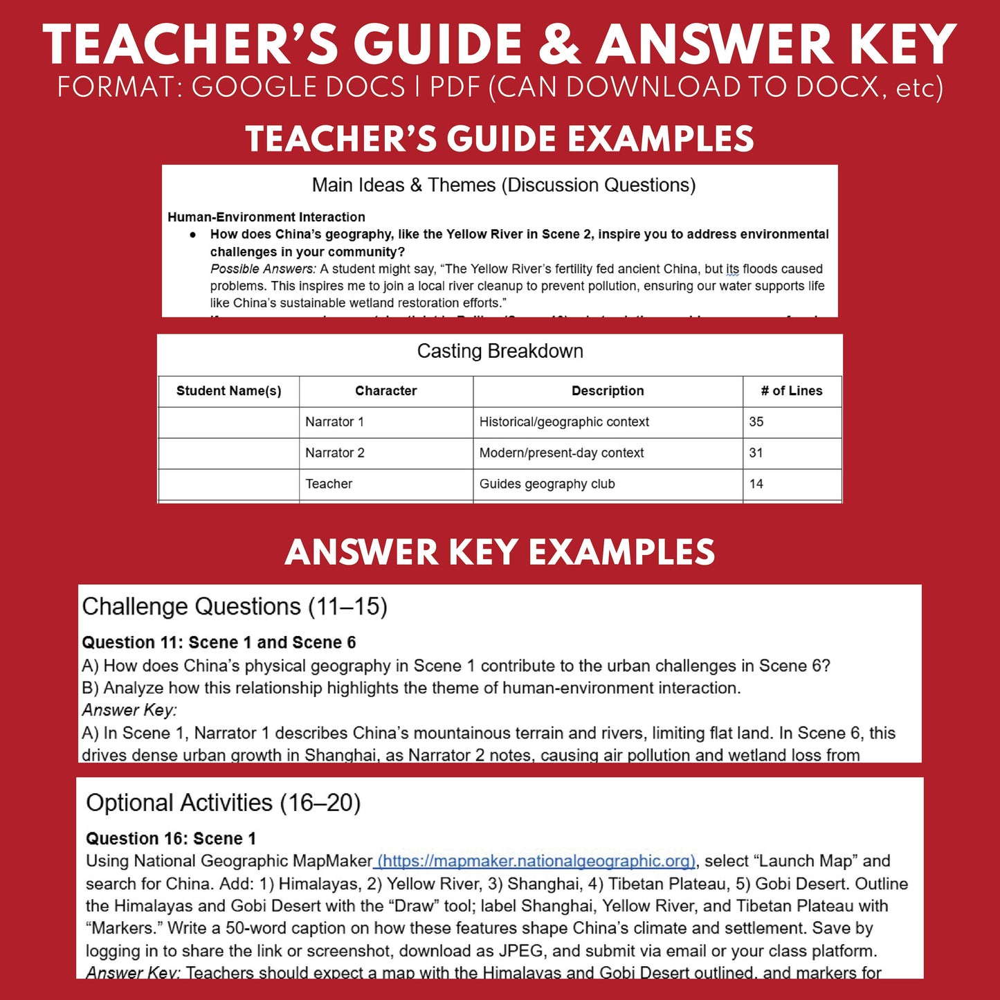 China Readers Theater Script | Geography & Social Studies Class - ["Geography","Grades 6-8","Grades 9-12","Self-Graded Quiz"]