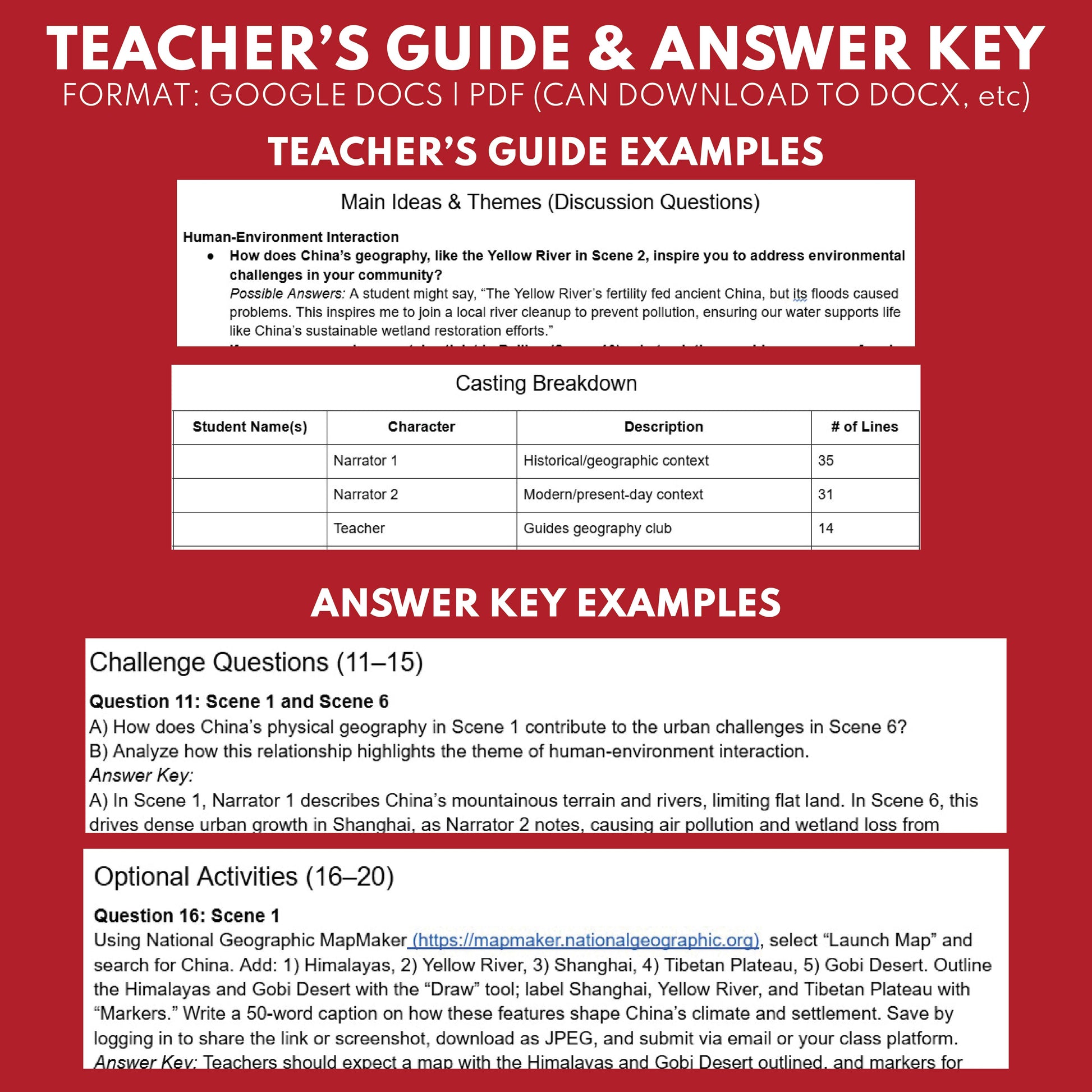 China Readers Theater Script | Geography & Social Studies Class - ["Geography","Grades 6-8","Grades 9-12","Self-Graded Quiz"]