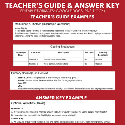 Black Political Participation | Reconstruction Era History Readers Theater Grades 6-8 - ["Grades 6-8","U.S. History \u2013 Reconstruction Era"]