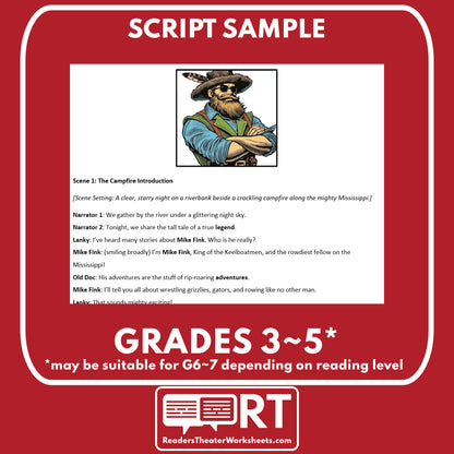 Mike Fink Readers Theater Script | American Legends & Folk Heroes - ["American Legends & Folk Heroes","Grades 3-5"]