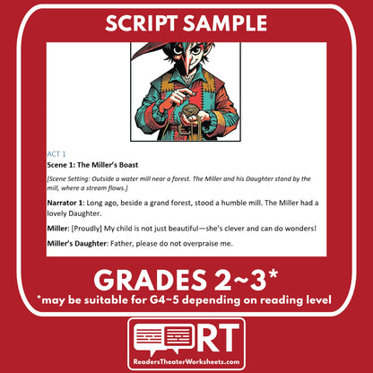 Rumpelstiltskin | Reader's Theater Script | Brothers Grimm - ["Brother Grimm Fairy Tale","Fairy Tale","Grades 3-5"]