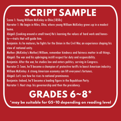 William McKinley U.S. President | Historical Figure Readers Theater Script - ["Historical Figures","Primary Source Incl.","U.S. President"]