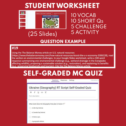 United States Readers Theater Script | Geography & Social Studies Class - ["Geography","Grades 6-8","Grades 9-12","Self-Graded Quiz"]