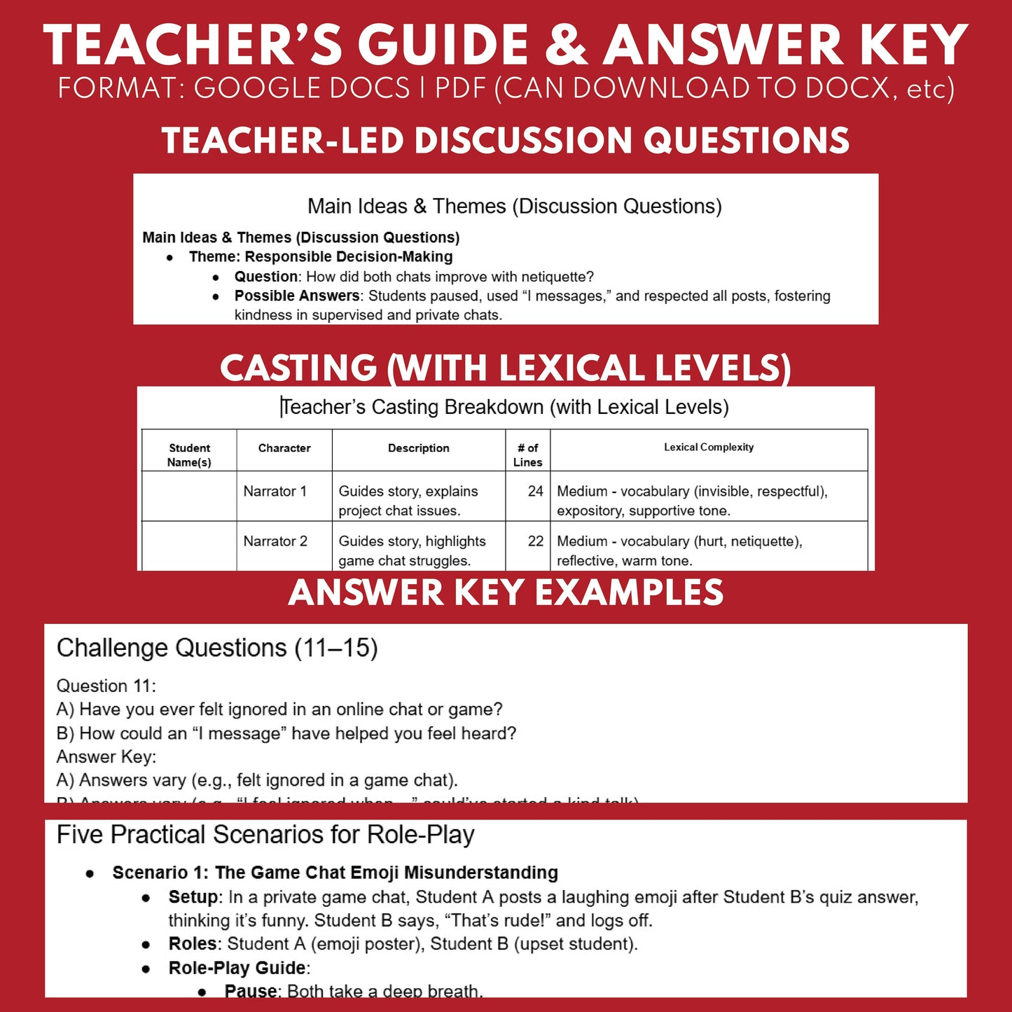Online Netiquette Readers Theater Script for Grades 3-5 | CASEL - ["Grades 3-5","Social Emotional Learning"]