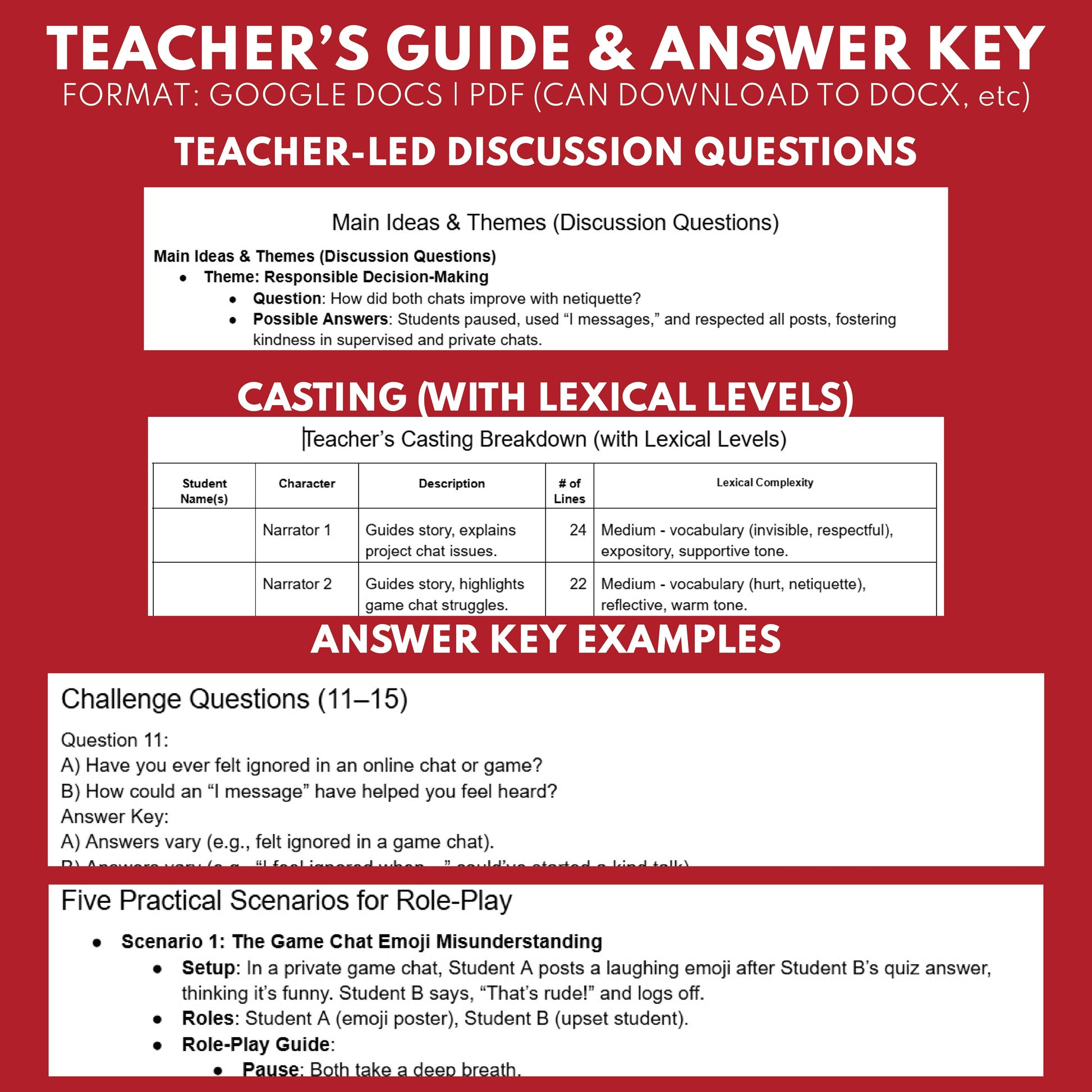 Online Netiquette Readers Theater Script for Grades 3-5 | CASEL - ["Grades 3-5","Social Emotional Learning"]