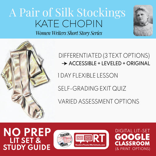 A Pair of Silk Stockings Differentiated Study Guide & Analysis Questions | No Prep | Kate Chopin cover image
