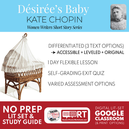 Désirée’s Baby Differentiated Study Guide & Analysis Questions | No Prep | Kate Chopin cover image