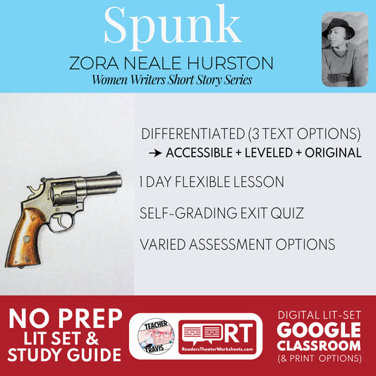 Spunk Differentiated Study Guide & Analysis Questions | No Prep | Zora Neale Hurston cover image