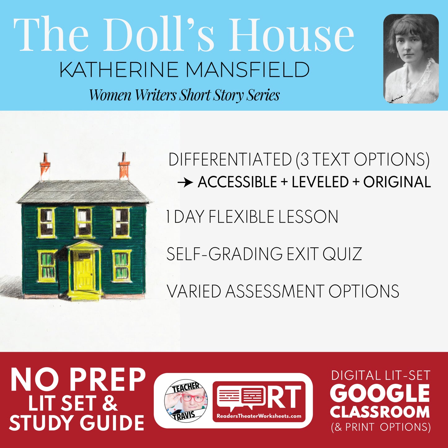 The Doll’s House Differentiated Study Guide & Analysis Questions | No Prep | Katherine Mansfield cover image