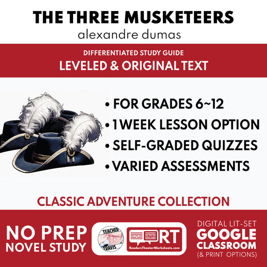 The Three Musketeers Study Guide study guide cover