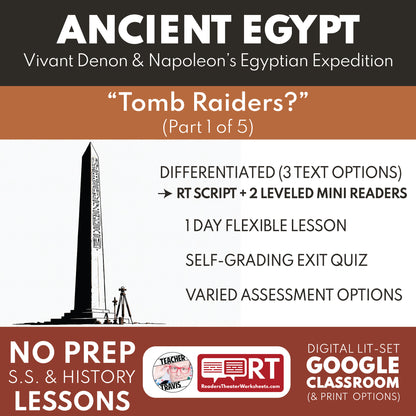 Vivant Denon and Napoleon’s Egyptian Expedition Mini Reader + Reader’s Theater mini reader cover
