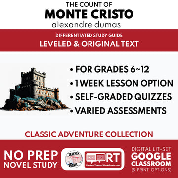The Count of Monte Cristo Study Guide | Classic Adventure Lit | Grades 6-12