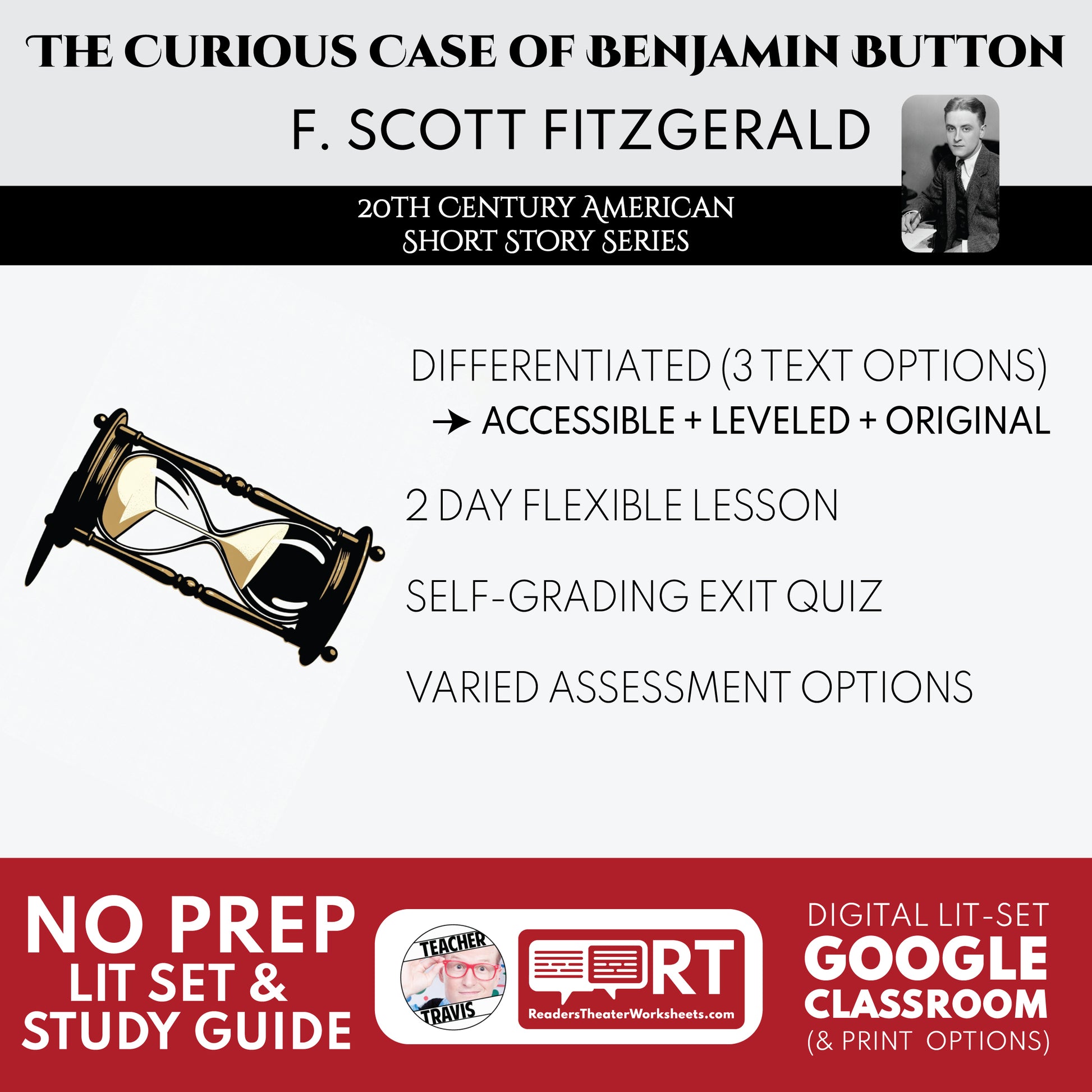 The Curious Case of Benjamin Button Differentiated Short Story Analysis for ELA Students | F. Scott Fitzgerald cover image