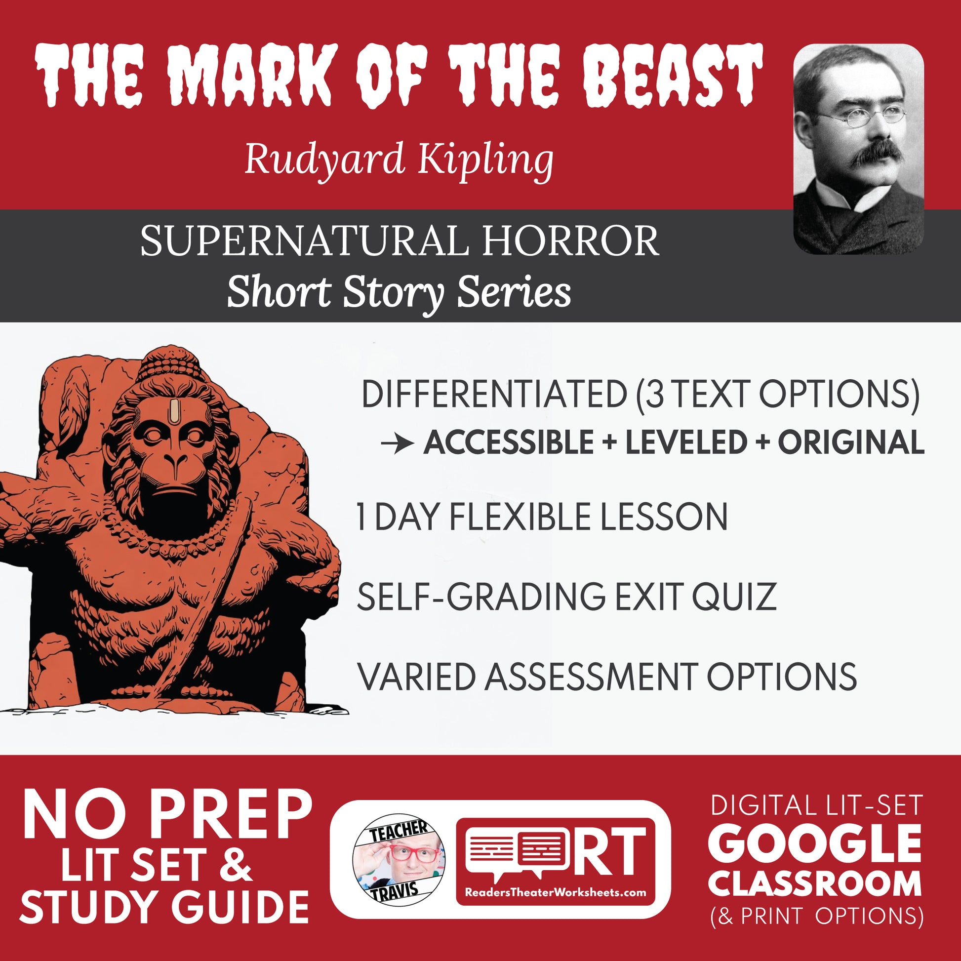 The Mark of the Beast Differentiated Short Story Study Guide & Analysis | Rudyard Kipling cover image