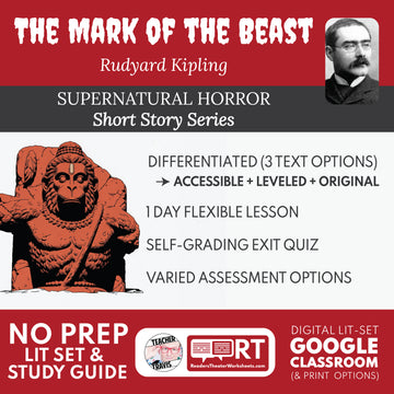 The Mark of the Beast Differentiated Short Story Study Guide & Analysis | Rudyard Kipling