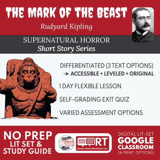 The Mark of the Beast Differentiated Short Story Study Guide & Analysis | Rudyard Kipling cover image
