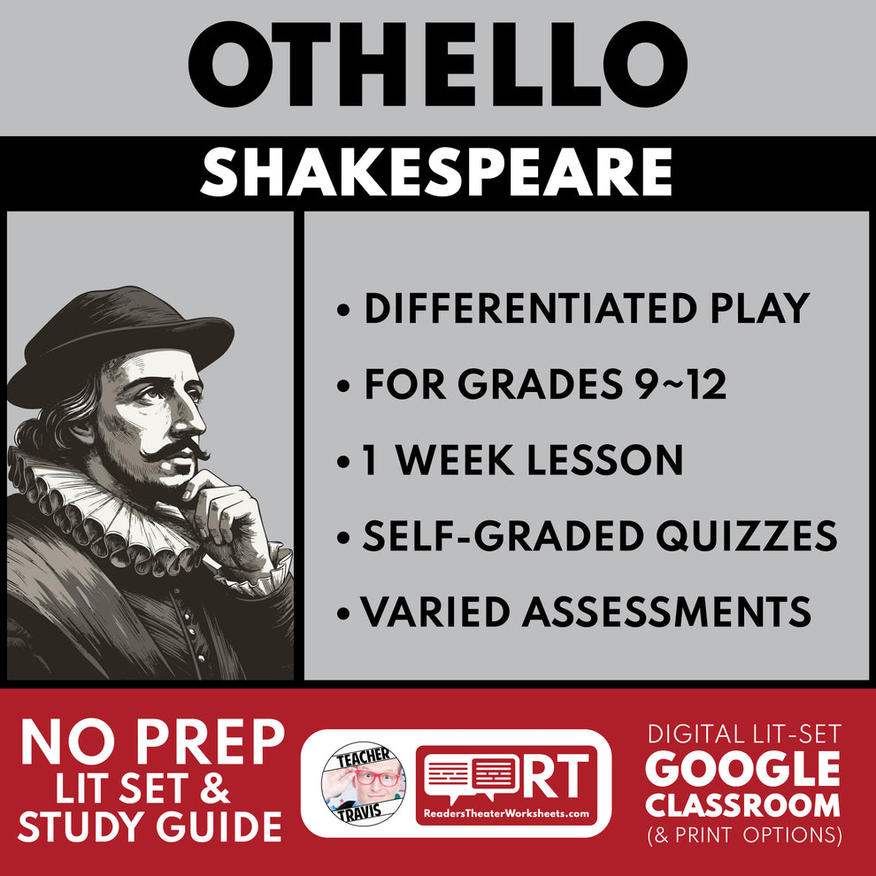 Othello Differentiated Study Guide & Analysis | No Prep Plays ...