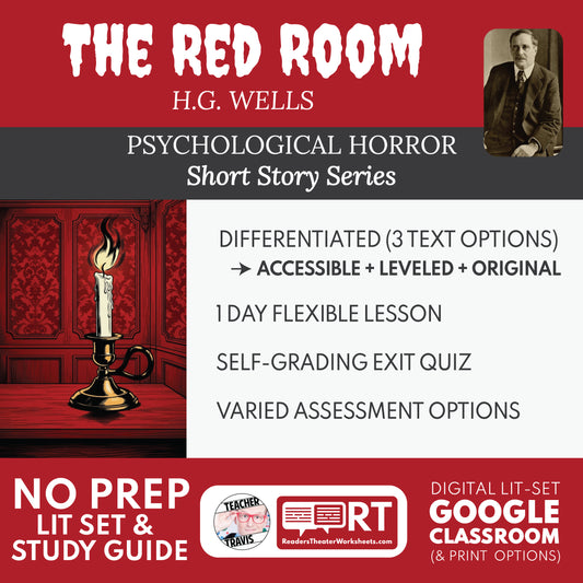 The Red Room Differentiated Short Story Study Guide & Analysis | H. G. Wells cover image