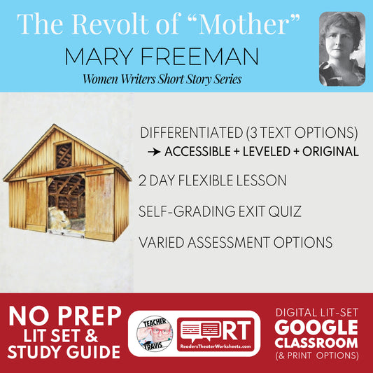 The Revolt of “Mother” Differentiated Study Guide & Analysis Questions | No Prep | Mary E. Wilkins Freeman cover image