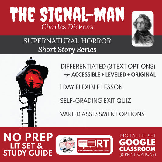 The Signal-Man Differentiated Short Story Study Guide & Analysis | Charles Dickens cover image