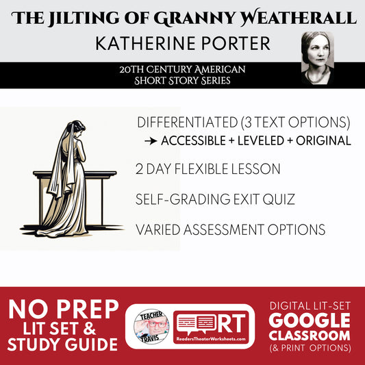 The Jilting of Granny Weatherall Differentiated Short Story Analysis for ELA Students | Katherine Porter